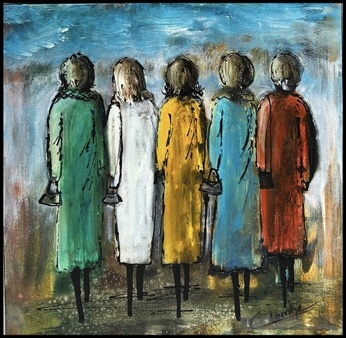 Aux couleurs de l’arc-en-ciel.  20x20