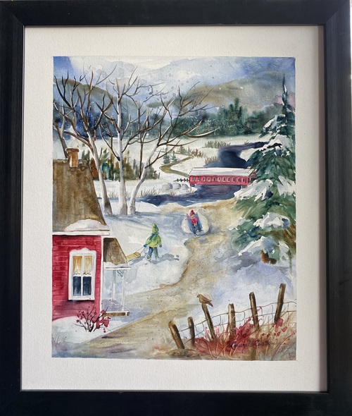 C’est le fun l’hiver.  24x20