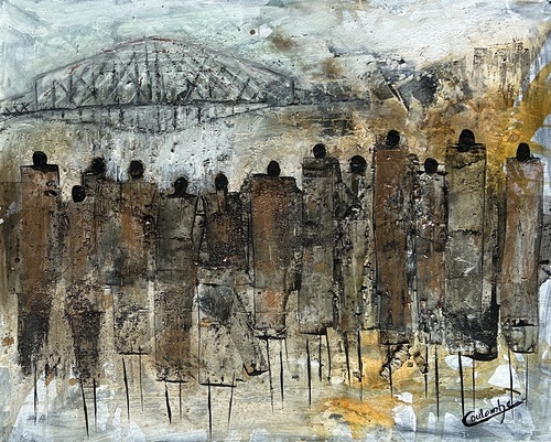 Un moment donné dans la vie, il faut traverser le pont.  24x30