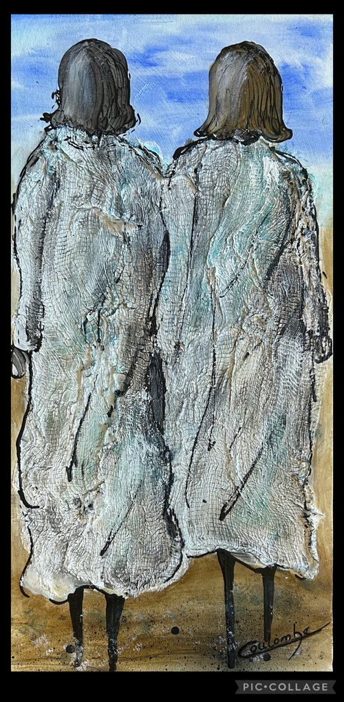 Les pieds dans le sable chaud.   24x12