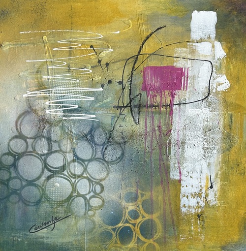 Un peu de rose 20x20